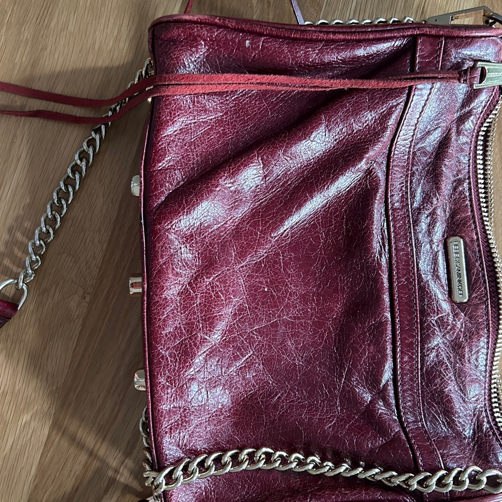Rebecca Minkoff Wine Leather Crossbody Bag - Picture 6 of 6